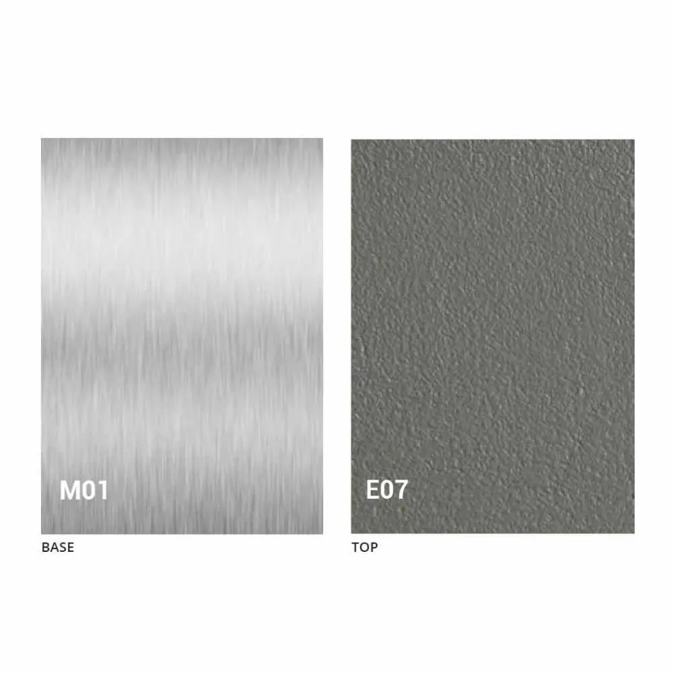 طاولة قهوة عصرية قابلة للتحويل مع سطح بتأثير الملاط، صنع في إيطاليا - سالومون Viadurini