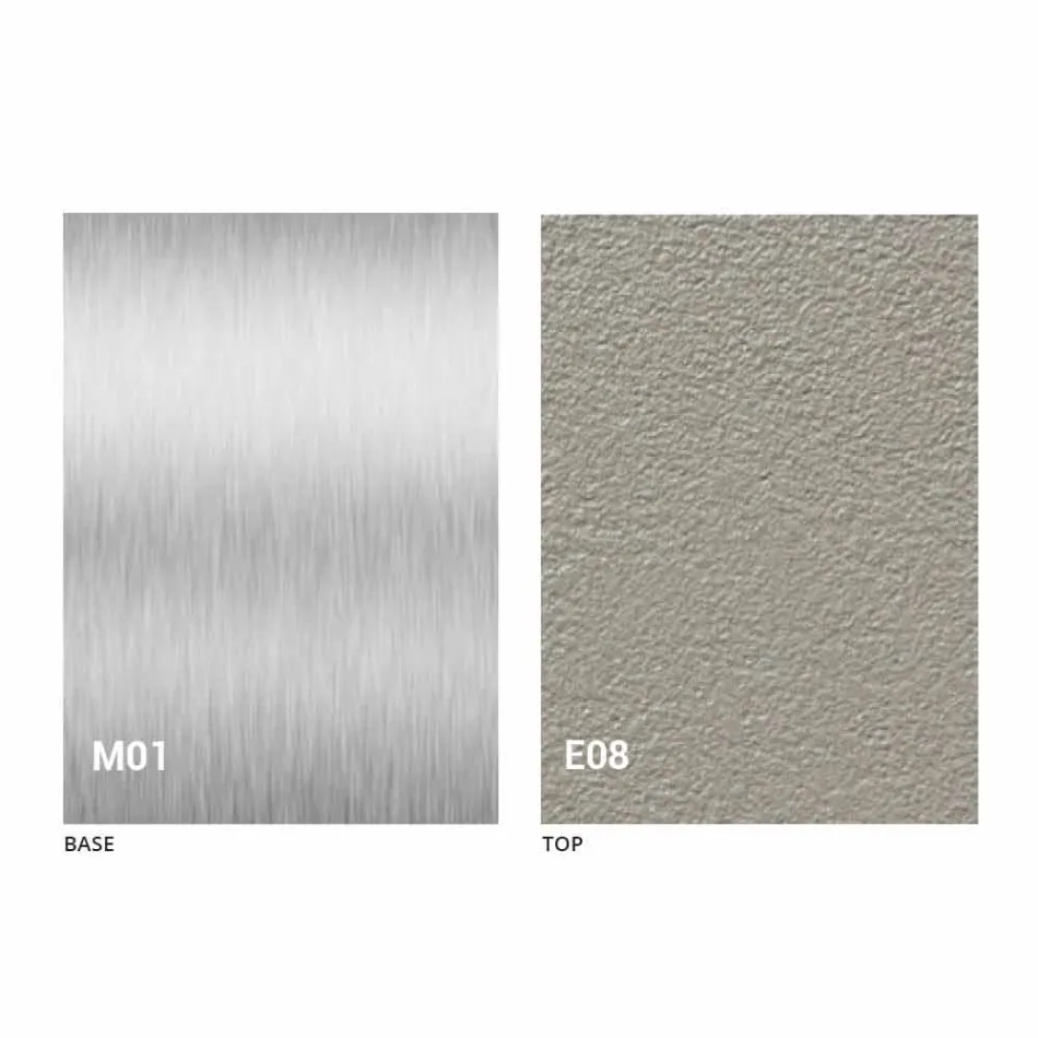 طاولة قهوة عصرية قابلة للتحويل مع سطح بتأثير الملاط، صنع في إيطاليا - سالومون Viadurini