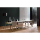 طاولة قهوة عصرية قابلة للتحويل مع سطح بتأثير الملاط، صنع في إيطاليا - سالومون Viadurini