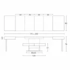 طاولة قهوة عصرية قابلة للتحويل مع سطح بتأثير الملاط، صنع في إيطاليا - سالومون Viadurini