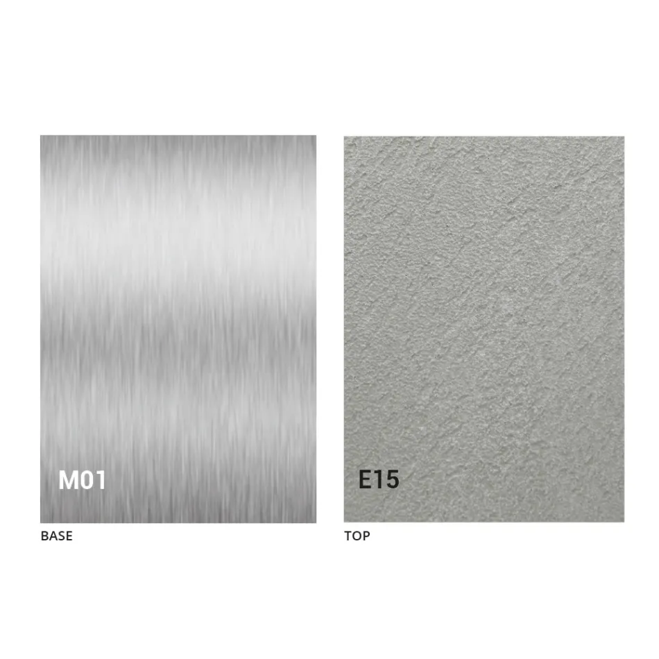 طاولة قهوة عصرية قابلة للتحويل، سطح بتأثير الملاط، صنع في إيطاليا - سالومون Viadurini