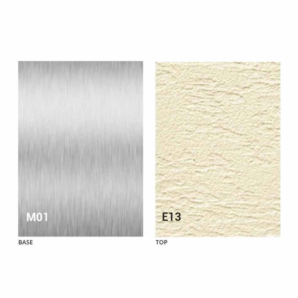 طاولة قهوة عصرية قابلة للتحويل مع سطح بتأثير الملاط، صنع في إيطاليا - سالومون Viadurini