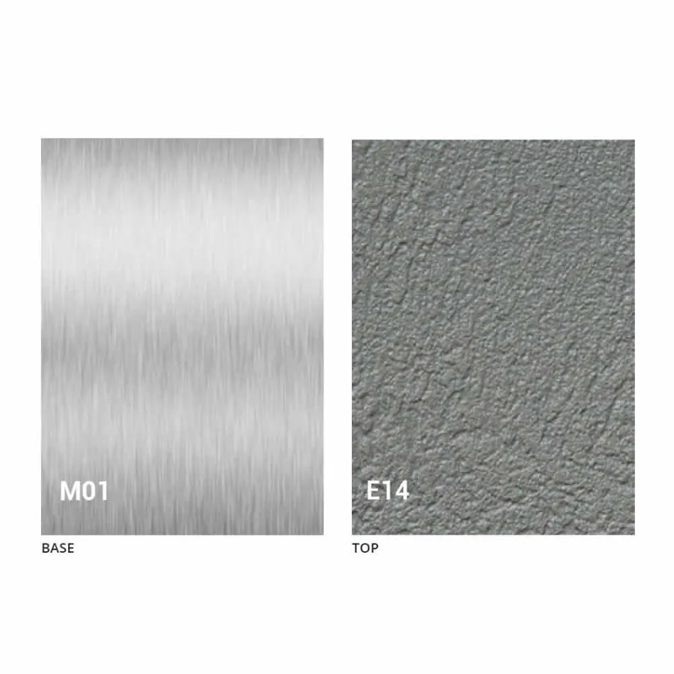 طاولة قهوة عصرية قابلة للتحويل مع سطح بتأثير الملاط، صنع في إيطاليا - سالومون Viadurini