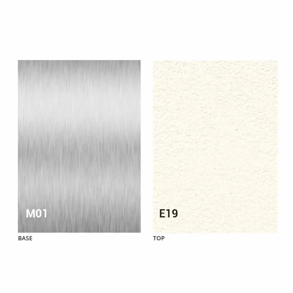 طاولة قهوة عصرية قابلة للتحويل مع سطح بتأثير الملاط، صنع في إيطاليا - سالومون Viadurini