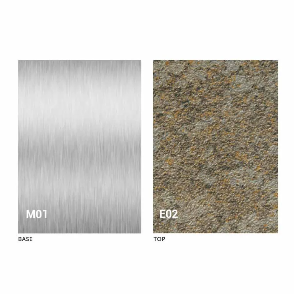 طاولة قهوة عصرية قابلة للتحويل مع سطح بتأثير الملاط، صنع في إيطاليا - سالومون Viadurini