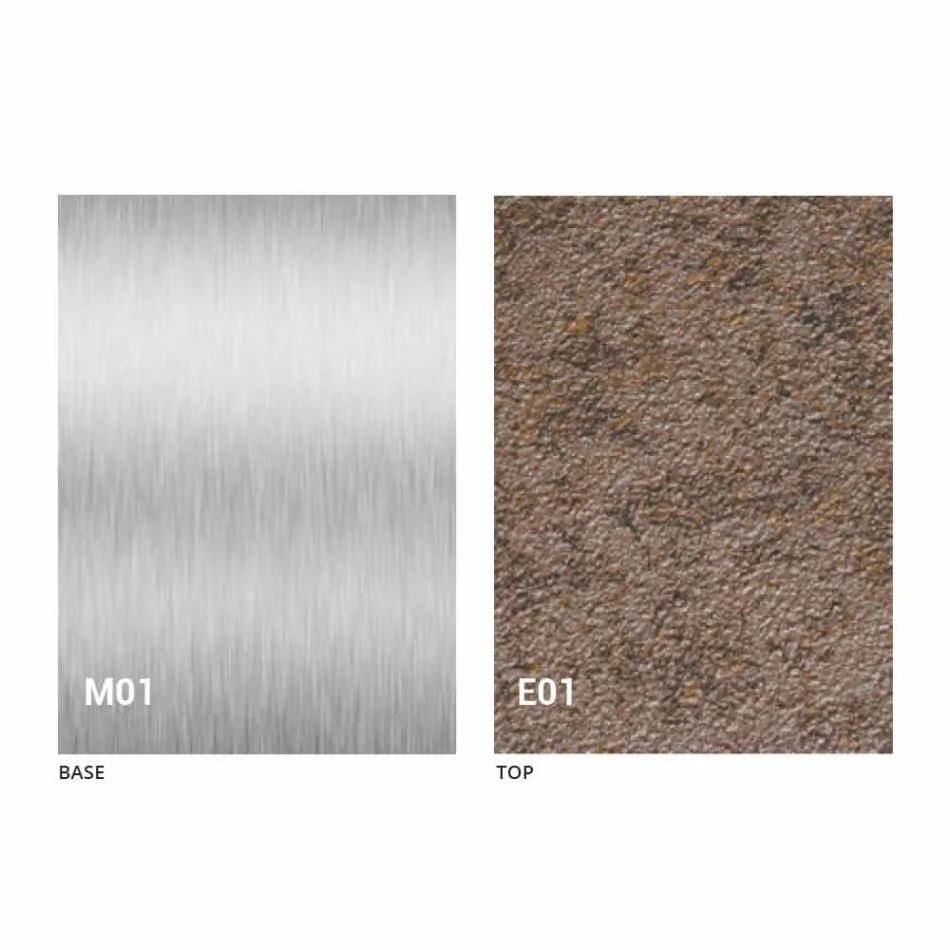 طاولة قهوة عصرية قابلة للتحويل مع سطح بتأثير الملاط، صنع في إيطاليا - سالومون Viadurini