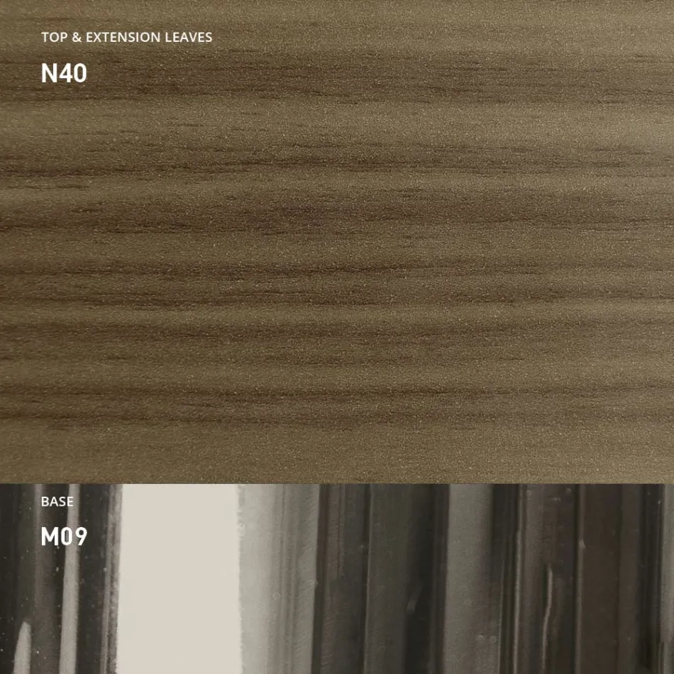 طاولة قهوة حديثة قابلة للتحويل مصنوعة من المعدن والخشب في إيطاليا - يونيفرس Viadurini