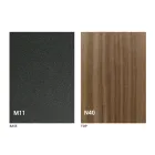 طاولة قهوة عصرية قابلة للتحويل مصنوعة من معدن الجرافيت وسطح خشبي - Sistocle Viadurini