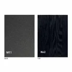 طاولة قهوة عصرية قابلة للتحويل مصنوعة من معدن الجرافيت وسطح خشبي - Sistocle Viadurini