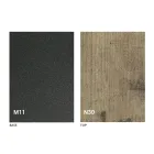 طاولة قهوة عصرية قابلة للتحويل مصنوعة من معدن الجرافيت وسطح خشبي - Sistocle Viadurini