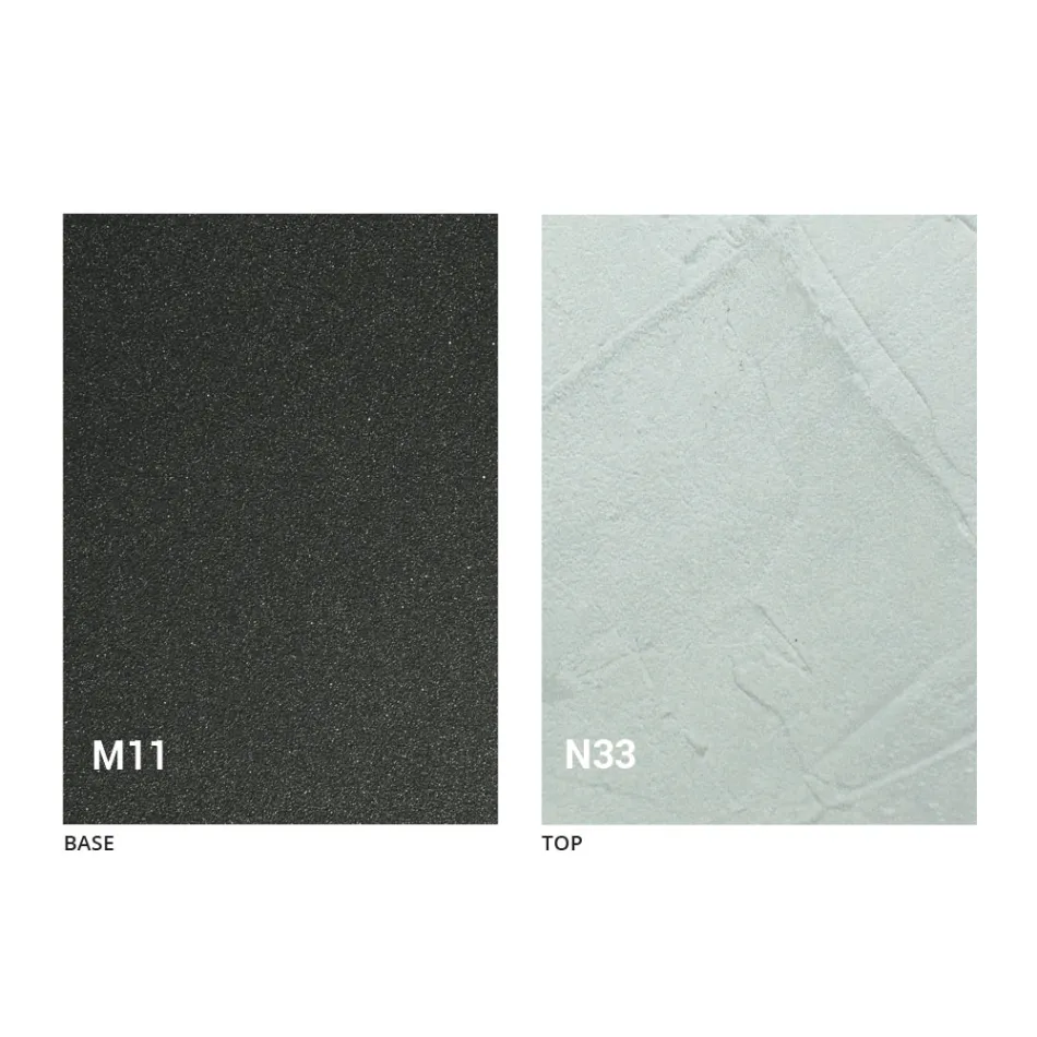 طاولة قهوة عصرية قابلة للتحويل مصنوعة من معدن الجرافيت وسطح خشبي - Sistocle Viadurini