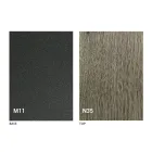 طاولة قهوة عصرية قابلة للتحويل مصنوعة من معدن الجرافيت وسطح خشبي - Sistocle Viadurini