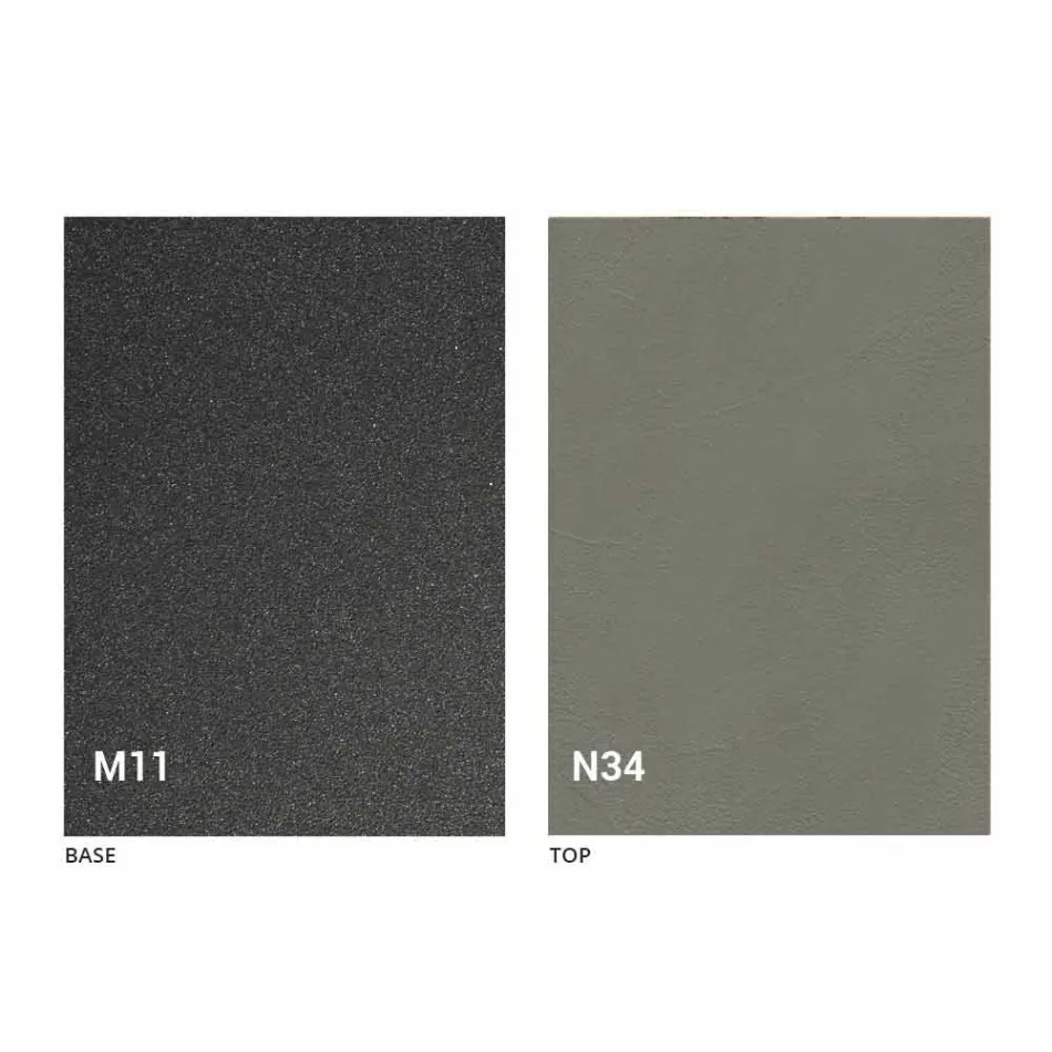 طاولة قهوة عصرية قابلة للتحويل مصنوعة من معدن الجرافيت وسطح خشبي - Sistocle Viadurini