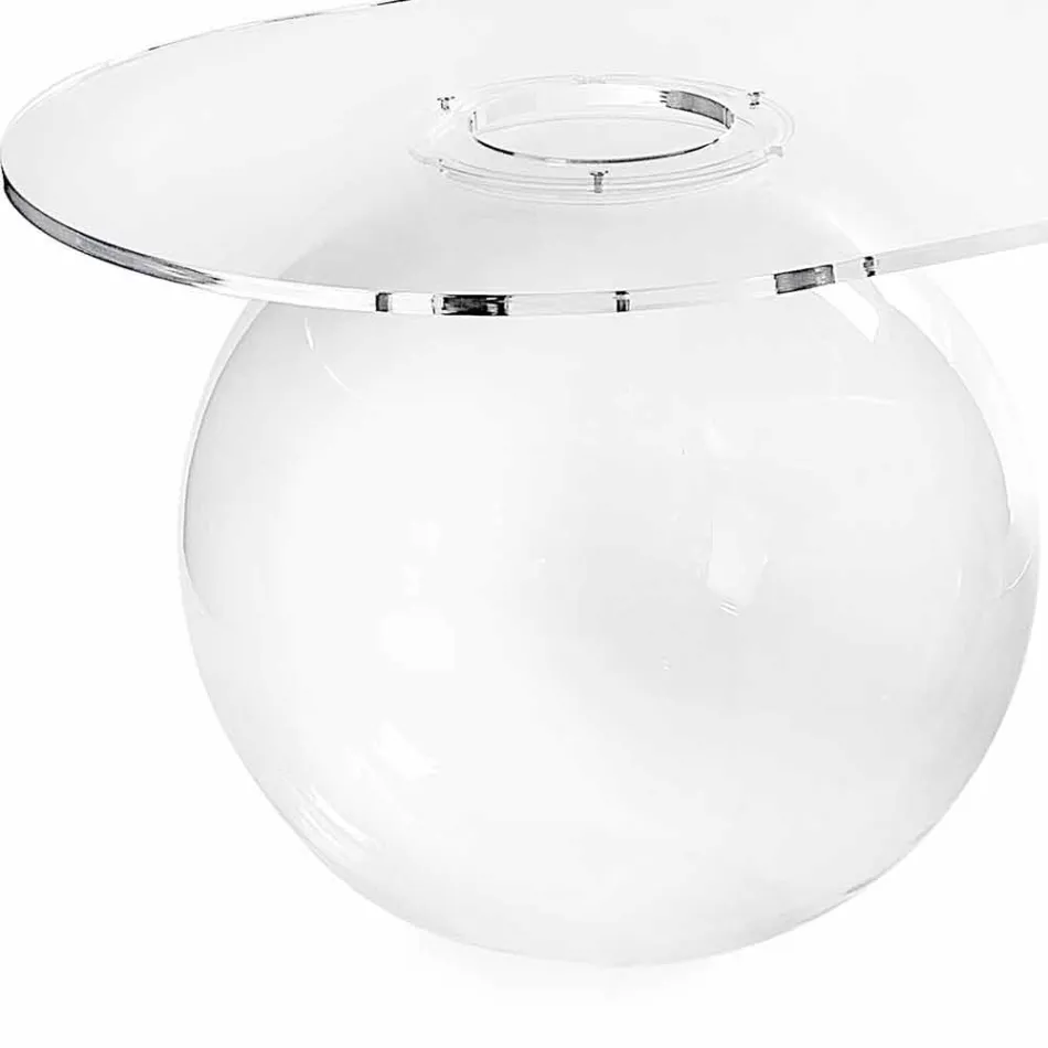 طاولة قهوة بتصميم عصري حديث، الطول 90 × الارتفاع 40 × الارتفاع 48 سم، بولي، صنع في إيطاليا Viadurini