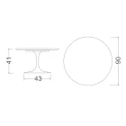 طاولة قهوة توليب Eero Saarinen H 41 من سيراميك كالاكاتا مايكل أنجلو Viadurini