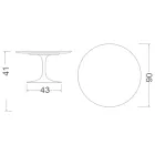 طاولة قهوة توليب Eero Saarinen H 41 من سيراميك Entzo صنع في إيطاليا - قرمزي Viadurini