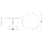 طاولة قهوة توليب من تصميم إيرو سارينين، ارتفاع 41 بوصة، مصنوعة من سيراميك سومنيا في إيطاليا - لون قرمزي Viadurini