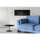 طاولة قهوة توليب سارينن H 41 مع سطح من اللامينيت السائل الأسود، صنع في إيطاليا - قرمزي Viadurini