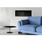 طاولة قهوة توليب سارينن H 41 ذات سطح بيضاوي من مادة تغليف سائلة سوداء، صنع في إيطاليا - قرمزي Viadurini