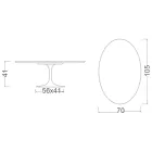 طاولة قهوة بيضاوية من طراز Tulip Saarinen H 41 مصنوعة من السيراميك المنحوت بالكامل Viadurini