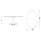 طاولة قهوة بيضاوية من طراز Tulip Saarinen H 41 مصنوعة من السيراميك المنحوت بالكامل Viadurini