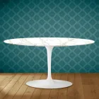 طاولة قهوة بيضاوية من توليب سارينن، ارتفاع 41 سم، مصنوعة من سيراميك إنتزو، مصنوعة في إيطاليا - قرمزي Viadurini