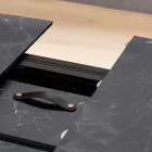 طاولة برميل قابلة للتمديد حتى ١٧٠ سم من ألواح HPL الطبقية - Convivio Viadurini