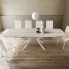 طاولة برميل قابلة للتمديد حتى 240 أو 280 سم من HPL والمعدن - الحاضر Viadurini