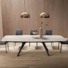 طاولة برميل قابلة للتمديد حتى ٢٤٠ أو ٢٨٠ سم من ألواح HPL الطبقية - Dialogo Viadurini