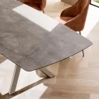 طاولة برميل قابلة للتمديد حتى ٢٤٠ أو ٢٨٠ سم من ألواح HPL الطبقية - Dialogo Viadurini