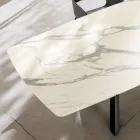 طاولة برميل قابلة للتمديد حتى ٢٤٠ أو ٢٨٠ سم من ألواح HPL الطبقية - Dialogo Viadurini