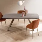 طاولة برميل قابلة للتمديد حتى ٢٤٠ أو ٢٨٠ سم من ألواح HPL الطبقية - Dialogo Viadurini