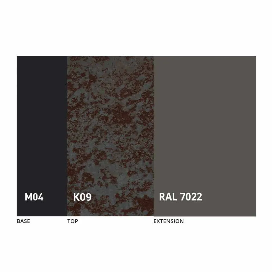 طاولة طعام قابلة للتمديد حتى ٢.٨ متر بأرجل من السيراميك والمعدن - باولوتشيو Viadurini