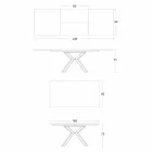 طاولة طعام قابلة للتمديد حتى ٢.٨ متر بأرجل من السيراميك والمعدن - باولوتشيو Viadurini