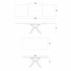 طاولة طعام قابلة للتمديد حتى ٢.٨ متر بأرجل من السيراميك والمعدن - باولوتشيو Viadurini