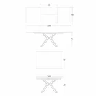 طاولة طعام قابلة للتمديد حتى ٢.٨ متر بأرجل من السيراميك والمعدن - باولوتشيو Viadurini