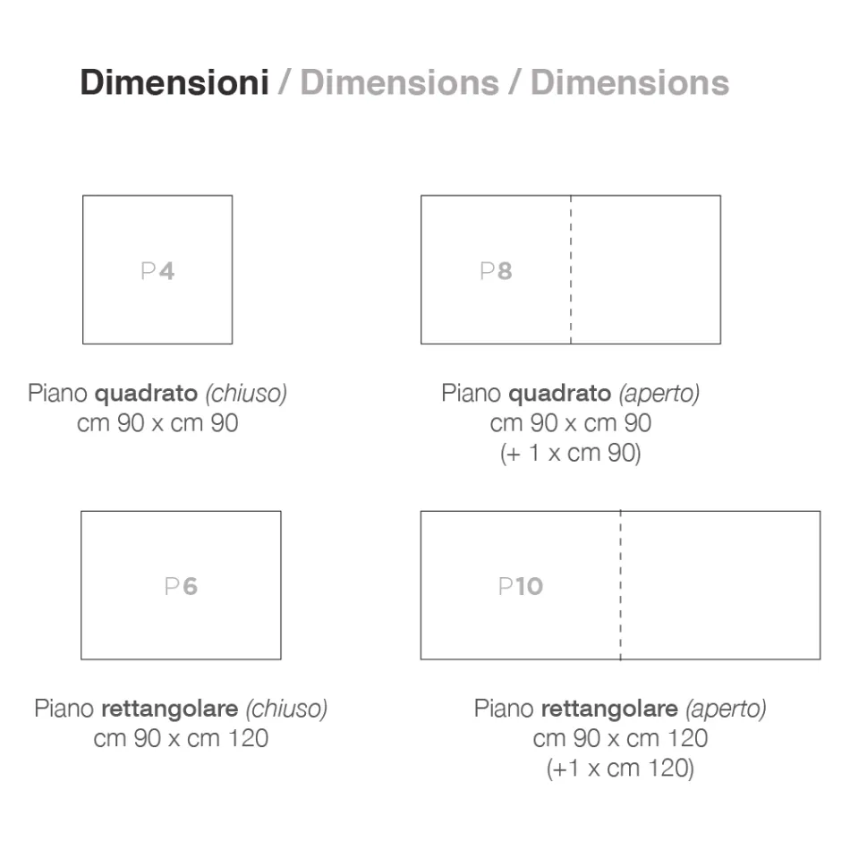 طاولة قابلة للتمديد حتى 240 سم بتصميم خشبي مصقول، صنع في إيطاليا - جاكوبس Viadurini