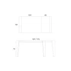 طاولة قابلة للتمديد حتى 265 سم من خشب الجوز كاناليتو صنع في إيطاليا - أوركيديا Viadurini