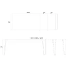 طاولة قابلة للتمديد حتى 265 سم من خشب الجوز كاناليتو صنع في إيطاليا - أوركيديا Viadurini