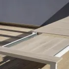 طاولة قابلة للتمديد حتى 276 سم مع لمسة خشبية من الألومنيوم - أوفارا Viadurini