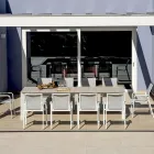 طاولة قابلة للتمديد حتى 276 سم مع لمسة خشبية من الألومنيوم - أوفارا Viadurini