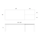 طاولة قابلة للتمديد حتى 298 سم من السيراميك والمعدن صنع في إيطاليا - توليب Viadurini