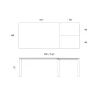 طاولة قابلة للتمديد حتى 298 سم من السيراميك والمعدن صنع في إيطاليا - توليب Viadurini
