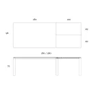 طاولة قابلة للتمديد حتى 298 سم مصنوعة من السيراميك والمعدن في إيطاليا - توليب Viadurini