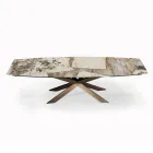 طاولة قابلة للتمديد على شكل برميل مع ملحقات مدمجة، صنع في إيطاليا - جروتا Viadurini