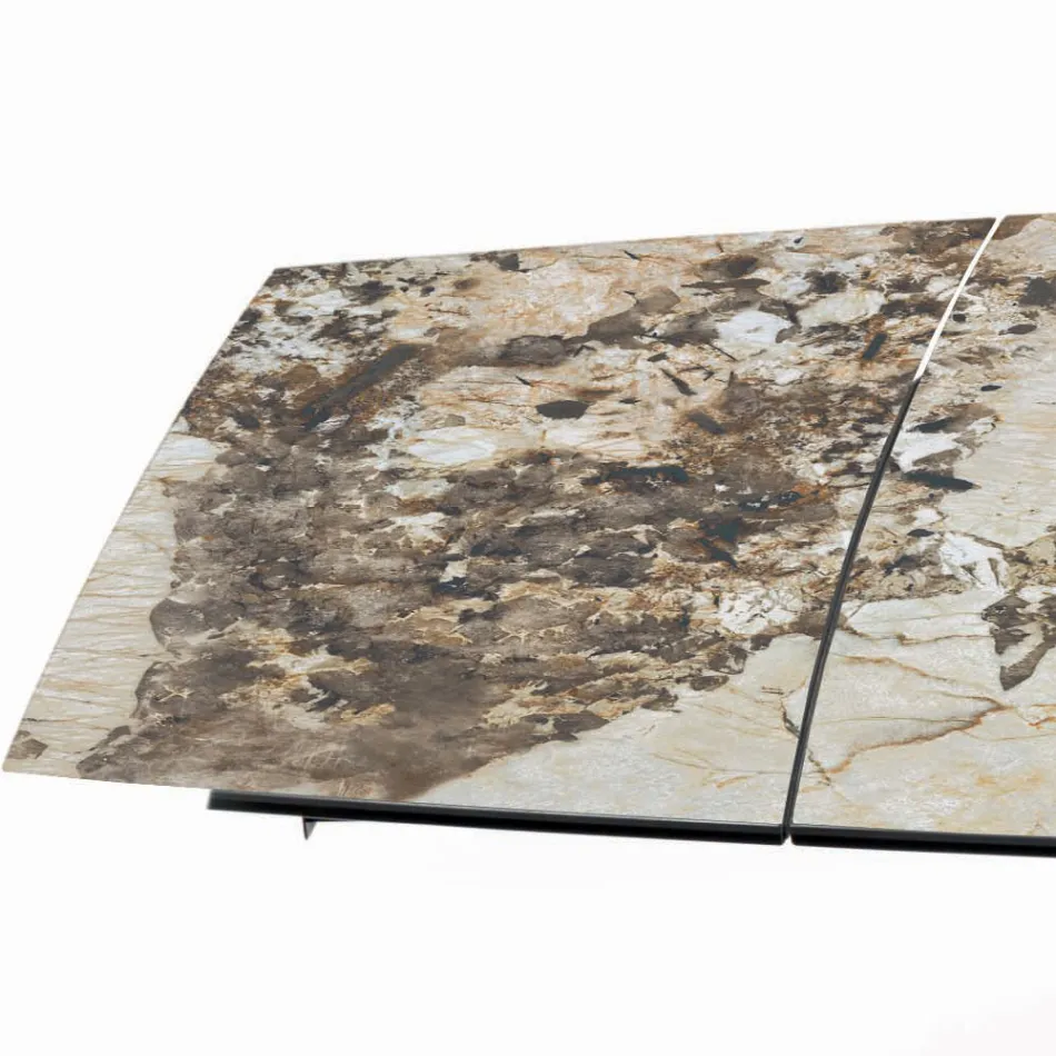 طاولة قابلة للتمديد على شكل برميل مع ملحقات مدمجة، صنع في إيطاليا - جروتا Viadurini