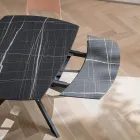 طاولة برميل قابلة للتمديد من ألواح HPL متعددة الطبقات بتشطيبات مختلفة - Incontro Viadurini