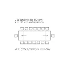 طاولة قابلة للتمديد بحافة غير منتظمة منزوعة القشرة، صنع في إيطاليا - أكواب Viadurini