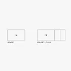 طاولة قابلة للتمديد بأرجل معدنية بيضاء وسطح من الميلامين - شايلا Viadurini