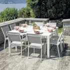 طاولة قابلة للتمديد بأرجل منزلقة وسطح من الألومنيوم - سوبرنوفا Viadurini